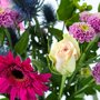 Brievenbus boeket paars detail